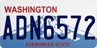 WA license plate ADN6572