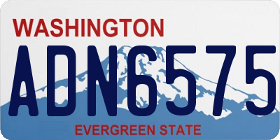 WA license plate ADN6575