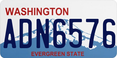 WA license plate ADN6576