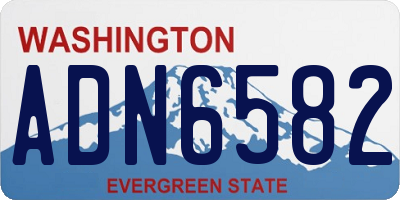 WA license plate ADN6582