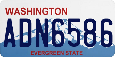 WA license plate ADN6586