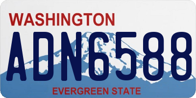 WA license plate ADN6588