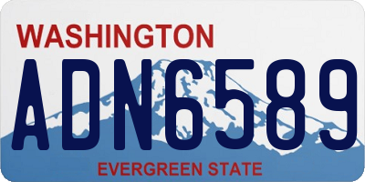 WA license plate ADN6589