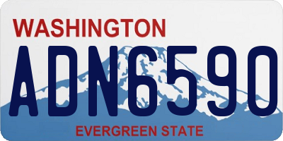 WA license plate ADN6590
