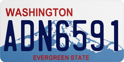 WA license plate ADN6591