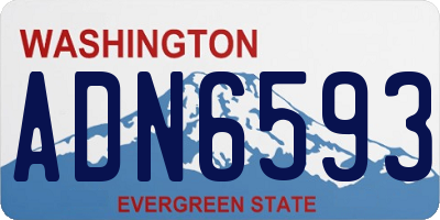 WA license plate ADN6593