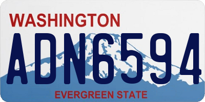 WA license plate ADN6594