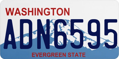 WA license plate ADN6595