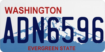 WA license plate ADN6596