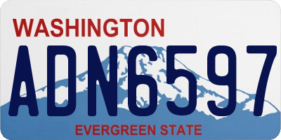 WA license plate ADN6597
