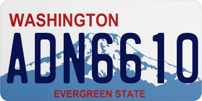 WA license plate ADN6610