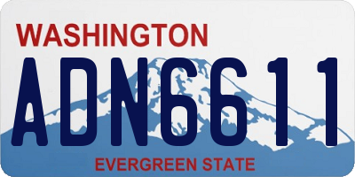 WA license plate ADN6611