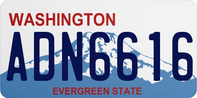 WA license plate ADN6616