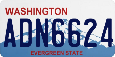WA license plate ADN6624