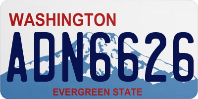 WA license plate ADN6626