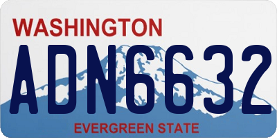WA license plate ADN6632