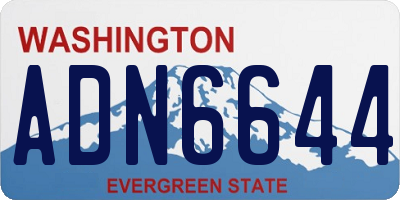 WA license plate ADN6644