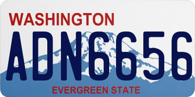 WA license plate ADN6656
