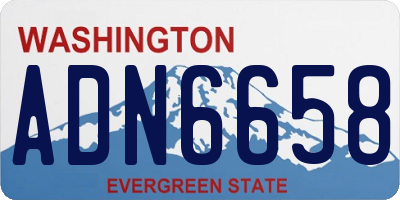 WA license plate ADN6658