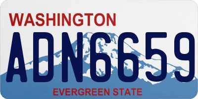 WA license plate ADN6659
