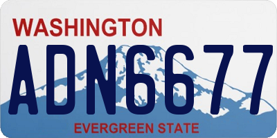 WA license plate ADN6677