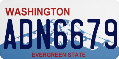 WA license plate ADN6679