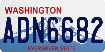 WA license plate ADN6682