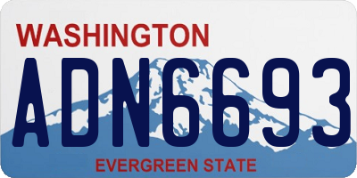 WA license plate ADN6693
