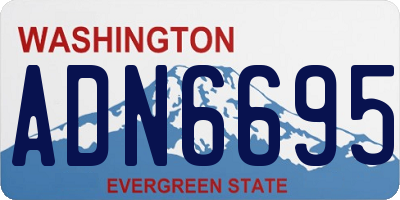WA license plate ADN6695