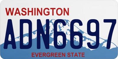 WA license plate ADN6697