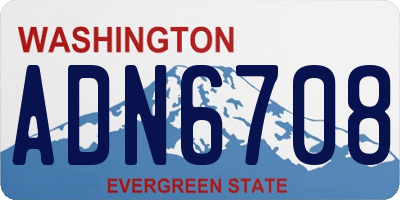 WA license plate ADN6708