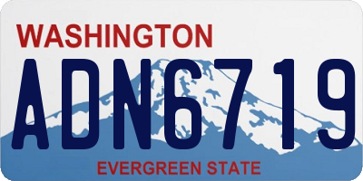 WA license plate ADN6719