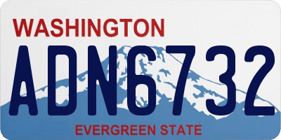 WA license plate ADN6732