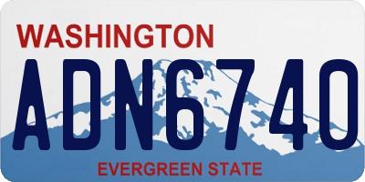 WA license plate ADN6740