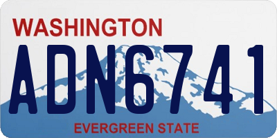 WA license plate ADN6741
