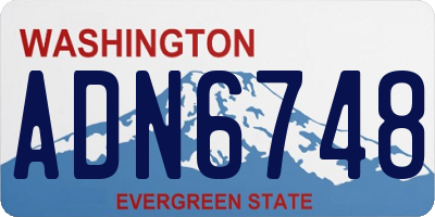 WA license plate ADN6748