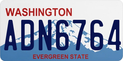 WA license plate ADN6764