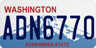 WA license plate ADN6770