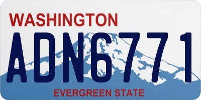 WA license plate ADN6771