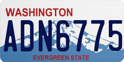WA license plate ADN6775