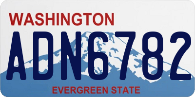 WA license plate ADN6782