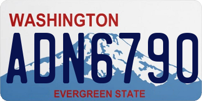 WA license plate ADN6790
