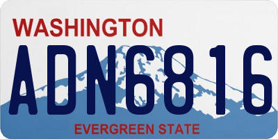 WA license plate ADN6816