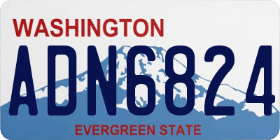 WA license plate ADN6824