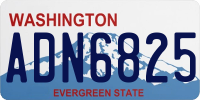 WA license plate ADN6825