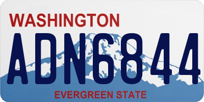 WA license plate ADN6844