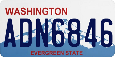 WA license plate ADN6846