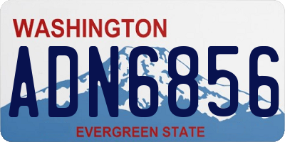 WA license plate ADN6856