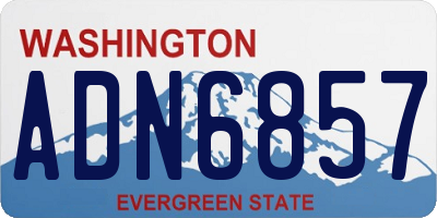 WA license plate ADN6857