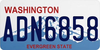 WA license plate ADN6858